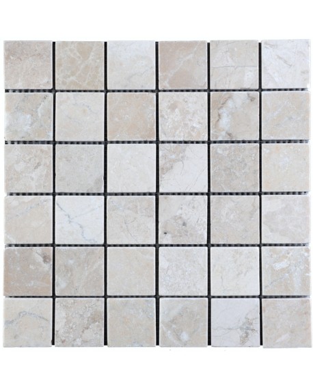 Mozaika marmurowa Queen Beige bębnowana 30,5x30,5x1 cm